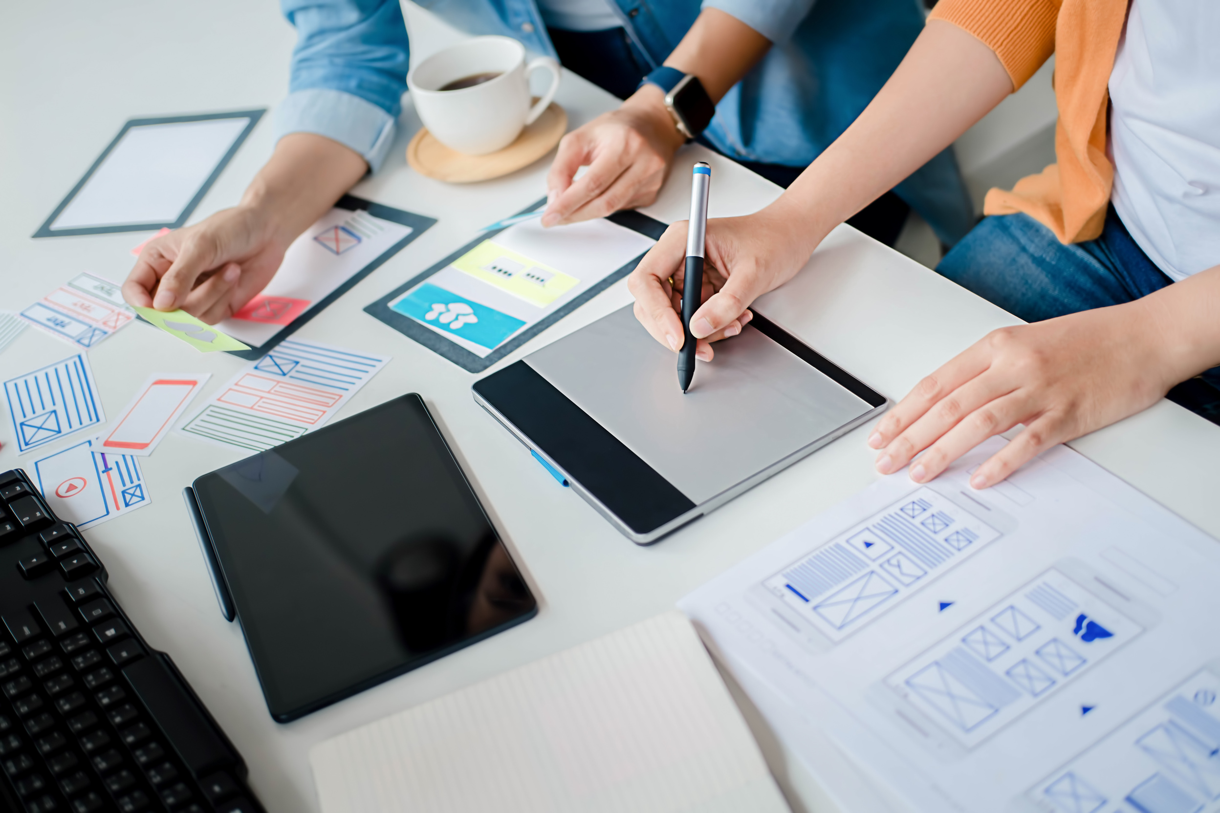 Creative Web Designer Planning Application and Developing Templa